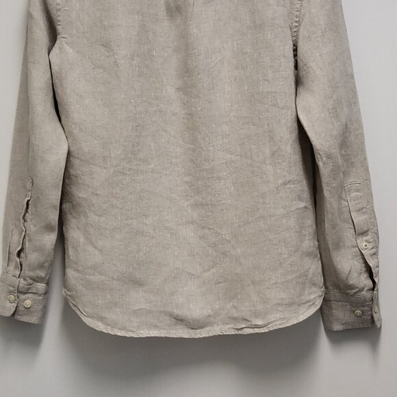 Banana Republic BR Mens Shirt 100% Linen Sze Small Button Up Long Sleeve Coastal - Picture 11 of 15